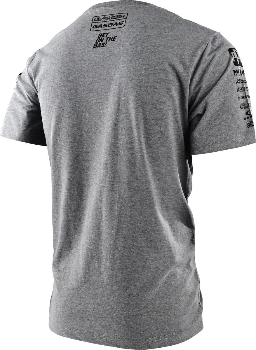 Troy Lee Designs Gas Gas Team T-shirt Heather Gray - Image 2