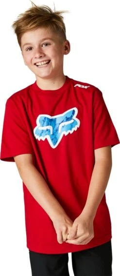 Fox Racing Karrera Head Youth T-shirt Flame Red