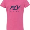 Fly Racing Edge Youth Girls T-Shirt Pink