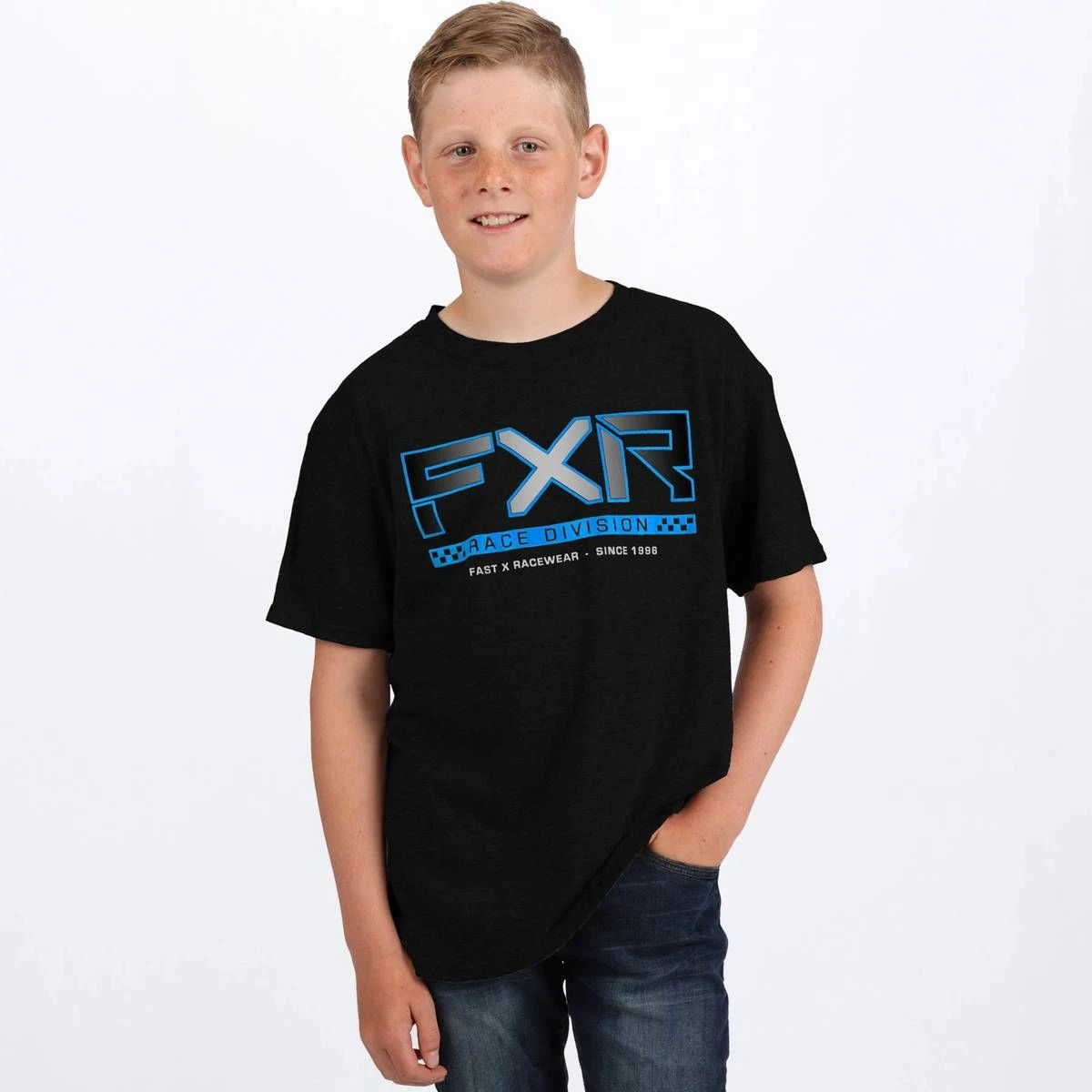 FXR Pilot Youth T-Shirt Black/Blue