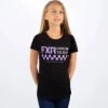 FXR Team Youth T-Shirt Black/Lilac