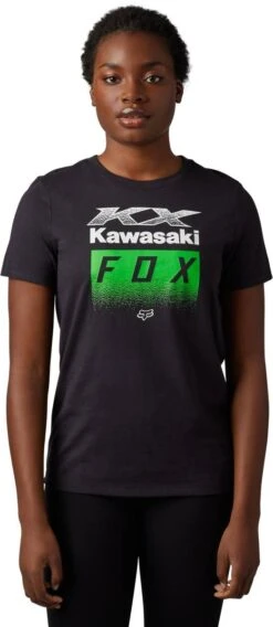 Fox Racing X Kawasaki 2023 Womens T-shirt Black