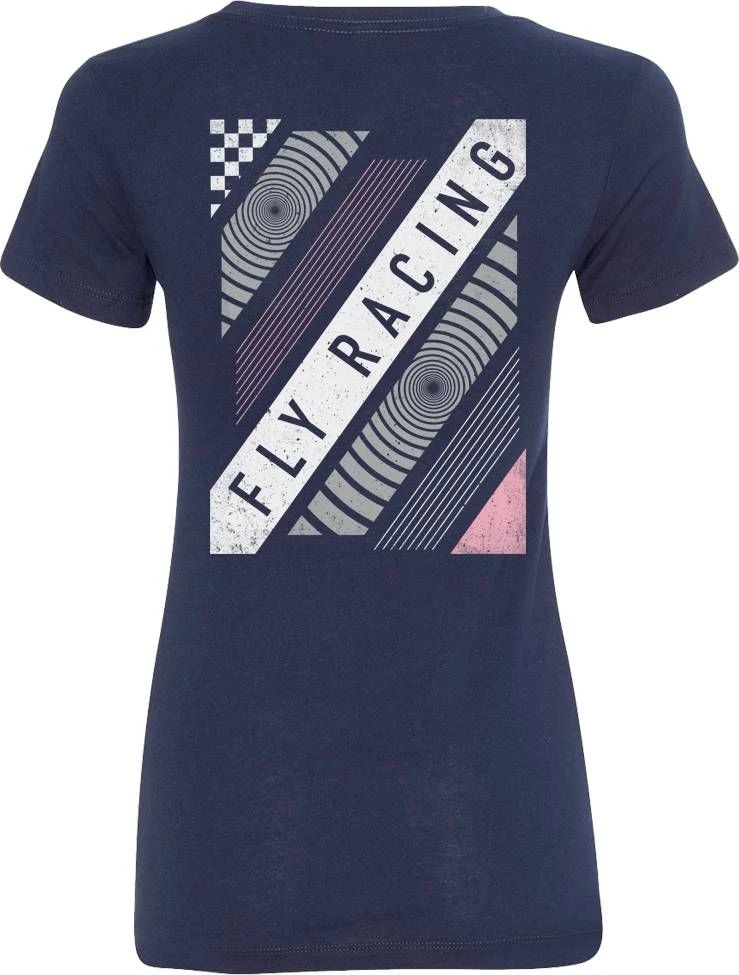 Fly Racing Pulse Womens T-Shirt Navy - Image 2
