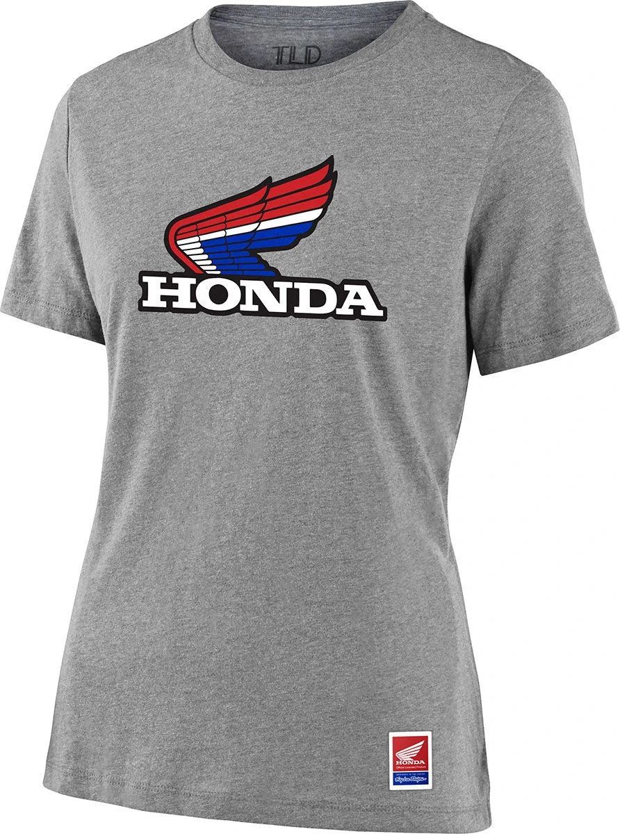 Troy Lee Designs Honda Retro Womens T-shirt Athletic Heather