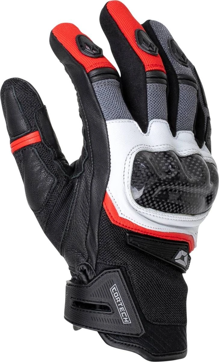 Cortech Sonic-Flo Air Gloves Red/White - Image 2