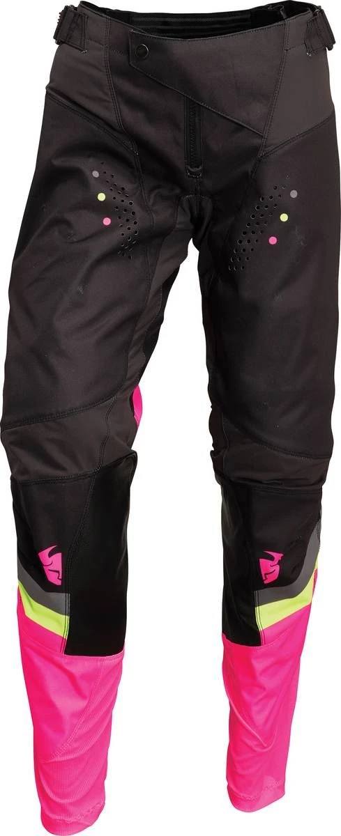 Thor 2022 Pulse Rev Womens Pants Charcoal/Flo Pink