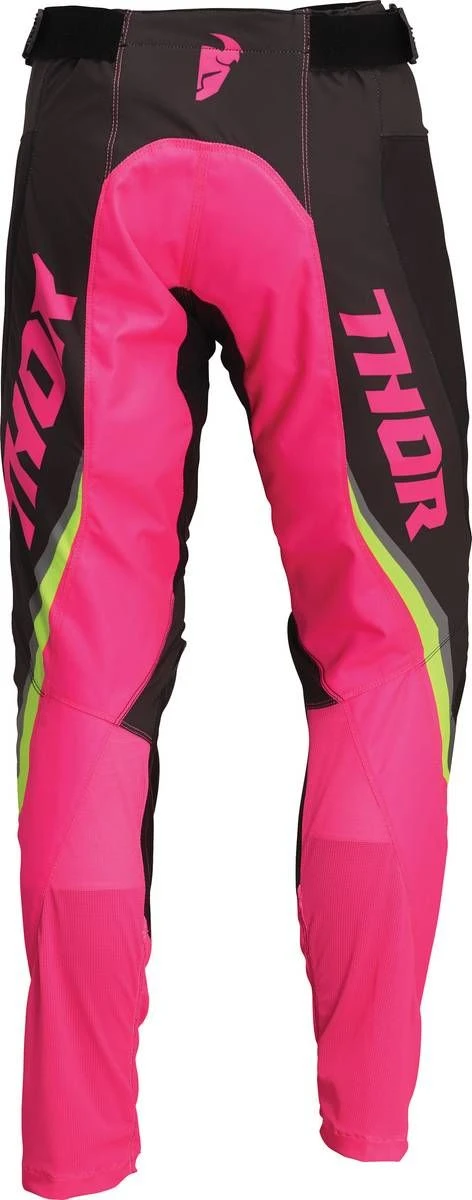 Thor 2022 Pulse Rev Womens Pants Charcoal/Flo Pink - Image 3