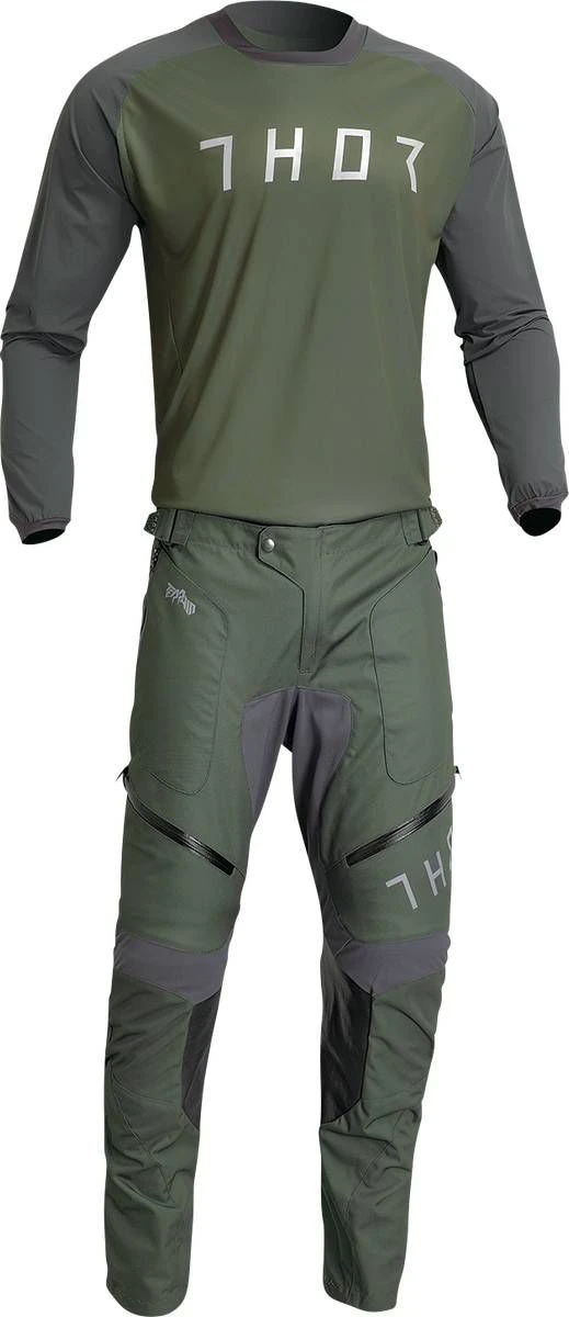 Thor 2023 Terrain Jersey Army/Charcoal - Image 3