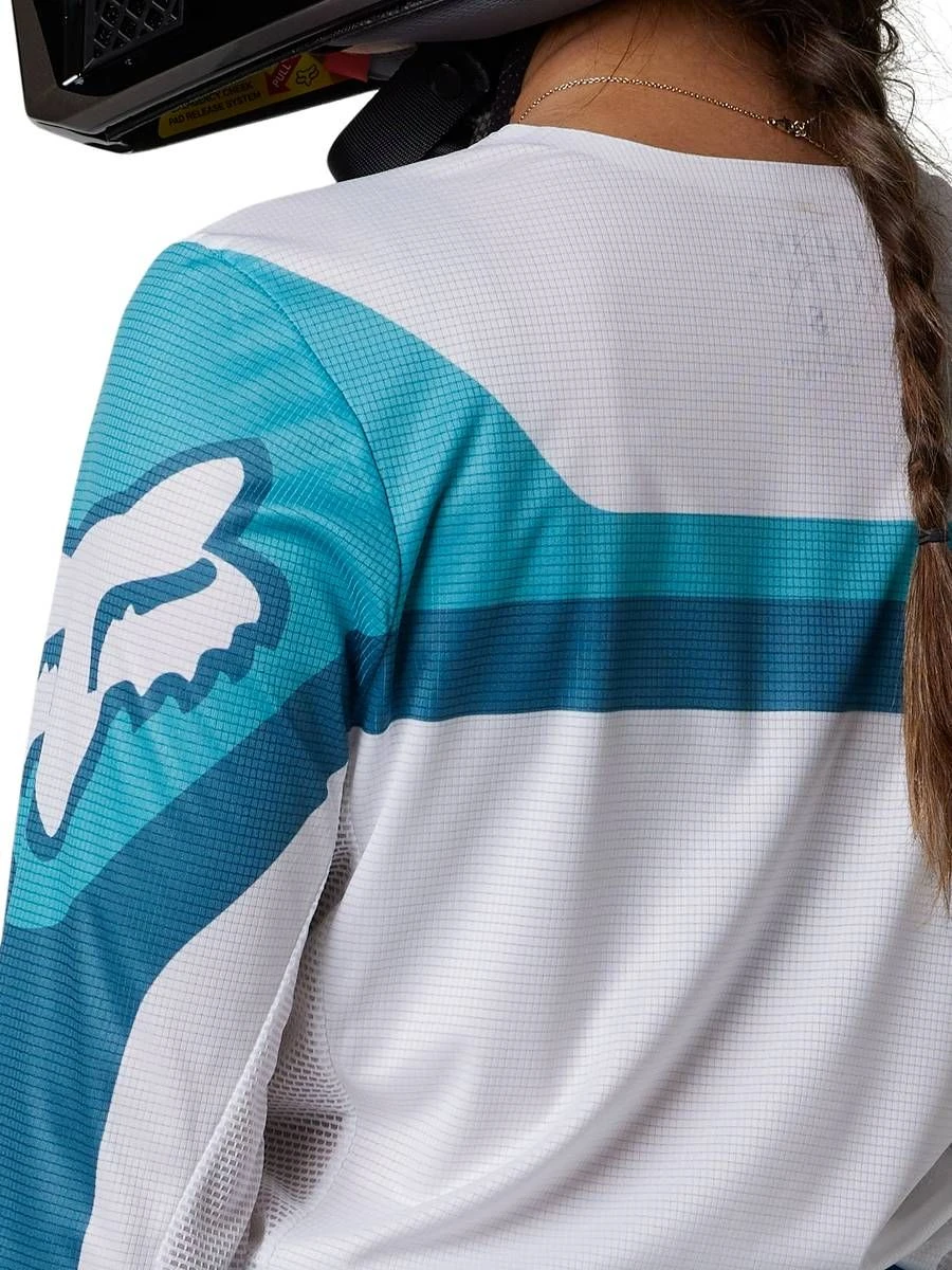 Fox Racing Flexair Efekt Womens Jersey Teal - Image 6