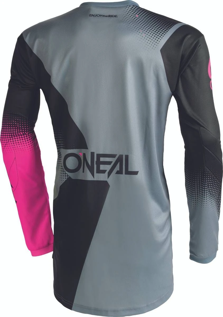 O'Neal 2022 Element Racewear Womens Jersey Black/Grey/Pink - Image 2