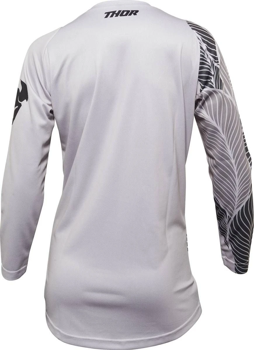 Thor 2022 Sector Urth Womens Jersey Light Gray/Fire Coral - Image 2