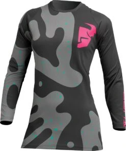 Thor 2023 Sector Disguise Womens Jersey Gray/Flo Pink