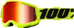 100% Strata Gen2 Youth Goggles Yellow W/Red Mirror Lens