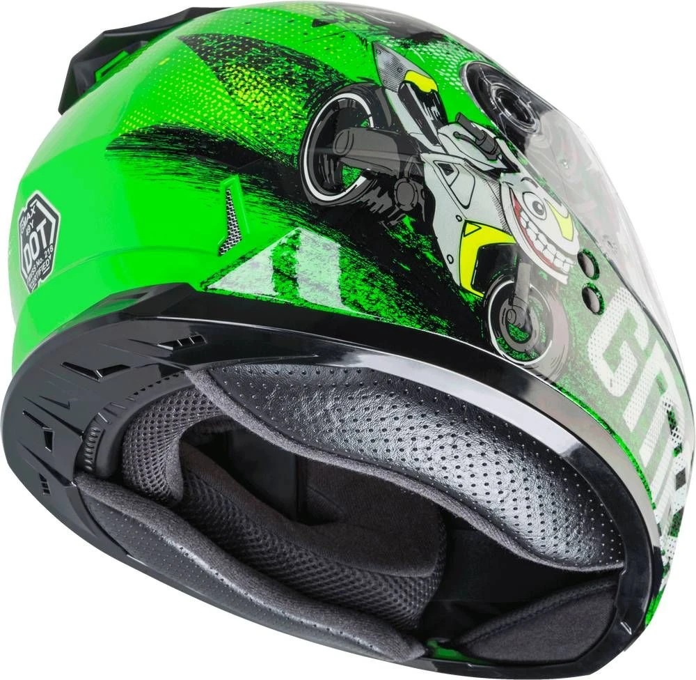 GMax GM-49Y Snow Youth Beast Helmet Neon Green/Hi-Vis - Image 2