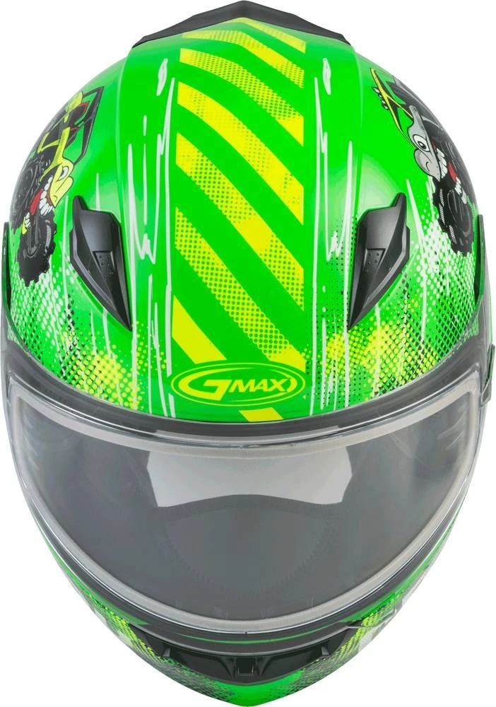 GMax GM-49Y Snow Youth Beast Helmet Neon Green/Hi-Vis - Image 4