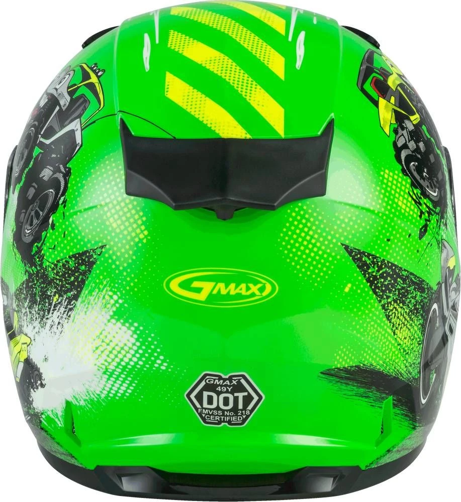 GMax GM-49Y Snow Youth Beast Helmet Neon Green/Hi-Vis - Image 5