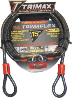 Trimax 10mm Cable 15' Black