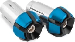 BikeMaster Two-Piece Anti-Vibration Bar Ends Black/Blue
