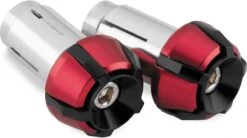 BikeMaster Two-Piece Anti-Vibration Bar Ends Black/Red
