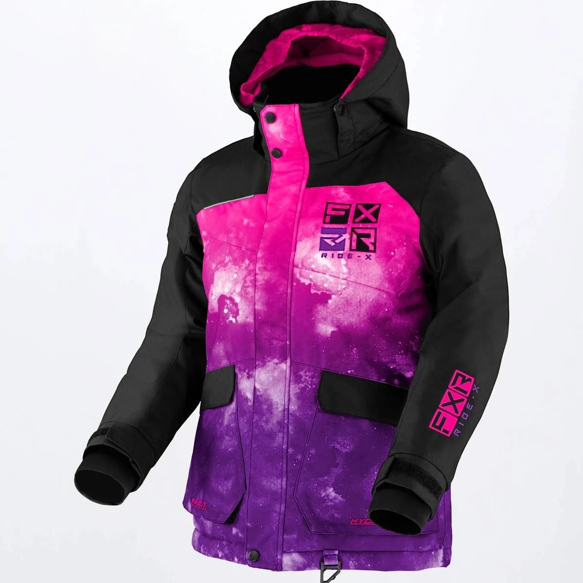 FXR 2022 Kicker Youth Snowmobile Jacket Purple-Pink Ink/Black