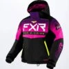 FXR 2022 Helium Youth Snowmobile Jacket Black/Fuchsia Fade