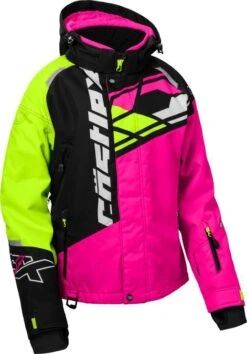 Castle X Code G4 Snowmobile Womens Jacket Pink Glo/Black/Hi-Vis