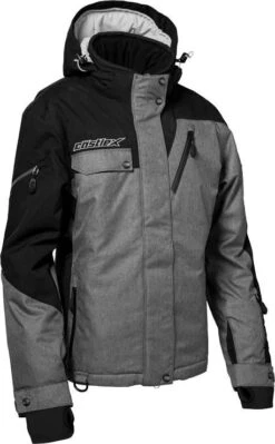 Castle X Powder Snowmobile Womens Jacket Heather/Black/Silver