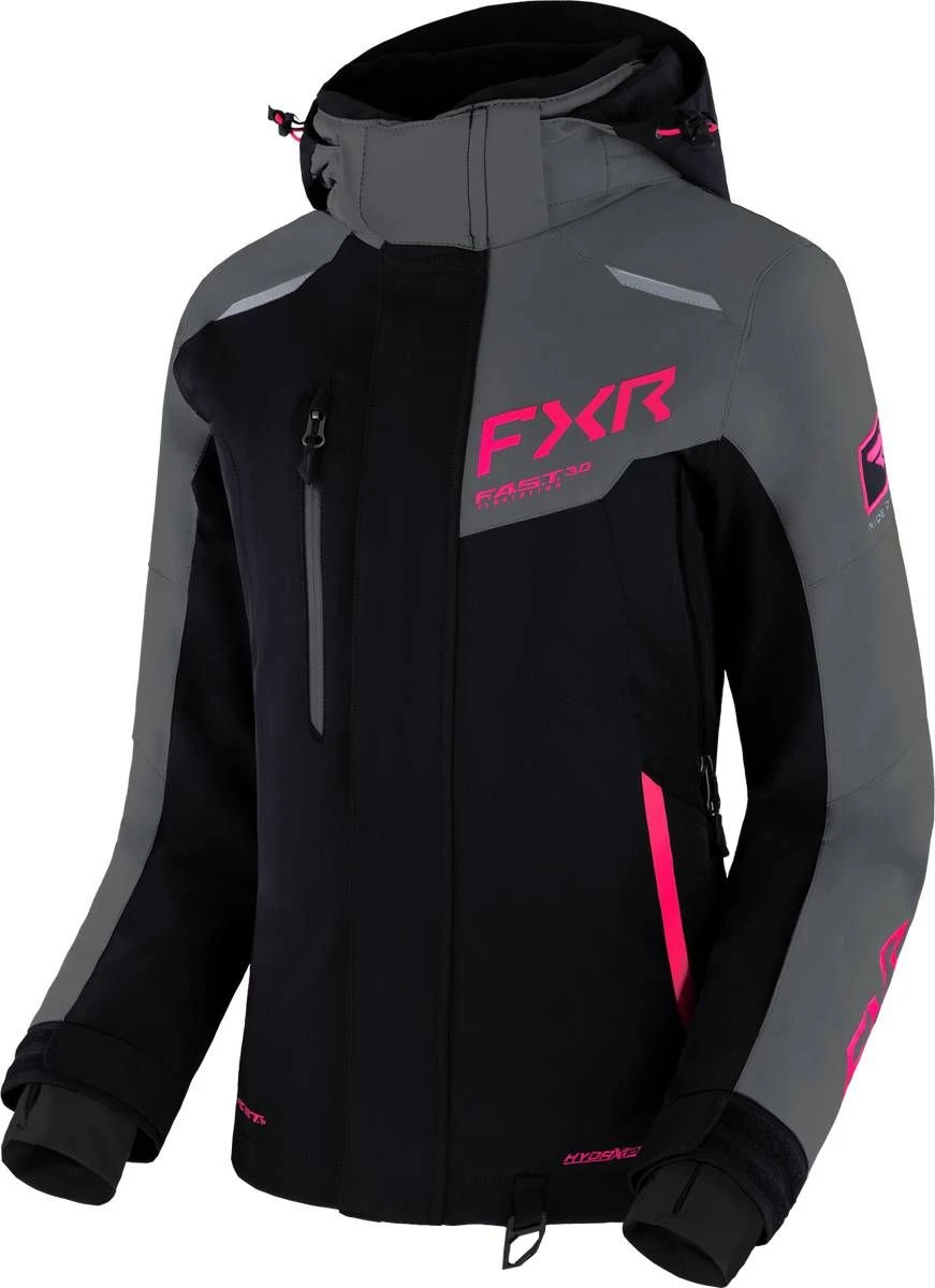 FXR 2023 Renegade FX Womens Snowmobile Jacket Black/Charcoal/Fuchsia