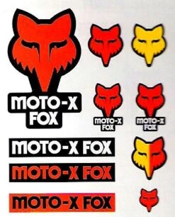 Fox Racing Track Pack Decals Orange