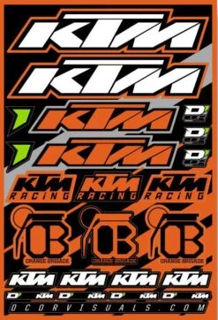 D'Cor Visuals KTM Decal Sheet