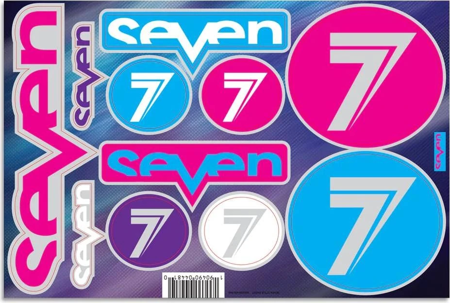 Seven Brand Decal Kit Cyan