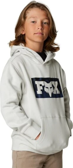 Fox Racing Nuklr Youth Pullover Sweatshirt Light Gray