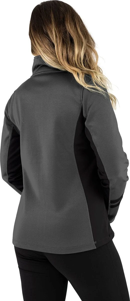 FXR Elevation Zip-Up Tech Womens Sweatshirt Charcoal/Coral - Image 2