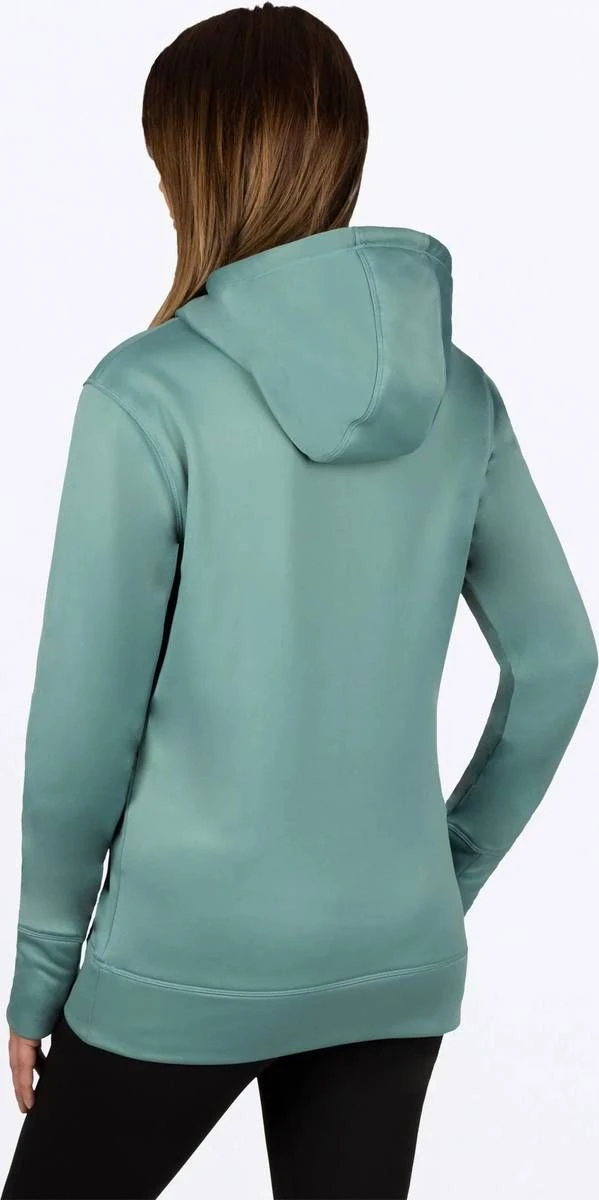 FXR Podium Tech Womens Pullover Hoodie Sweatshirt Sage/Olive - Image 2