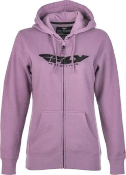 Fly Racing Corp Womens Zip Hoody Sweatshirt Mauve