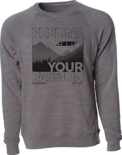 509 Raglan Womens Crew Sweatshirt Charcoal