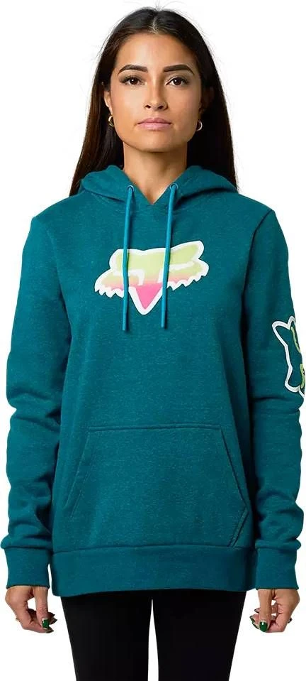 Fox Racing Vizen Womens Pullover Sweatshirt Heather Maui Blue
