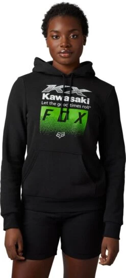 Fox Racing X Kawasaki 2023 Womens Pullover Sweatshirt Black