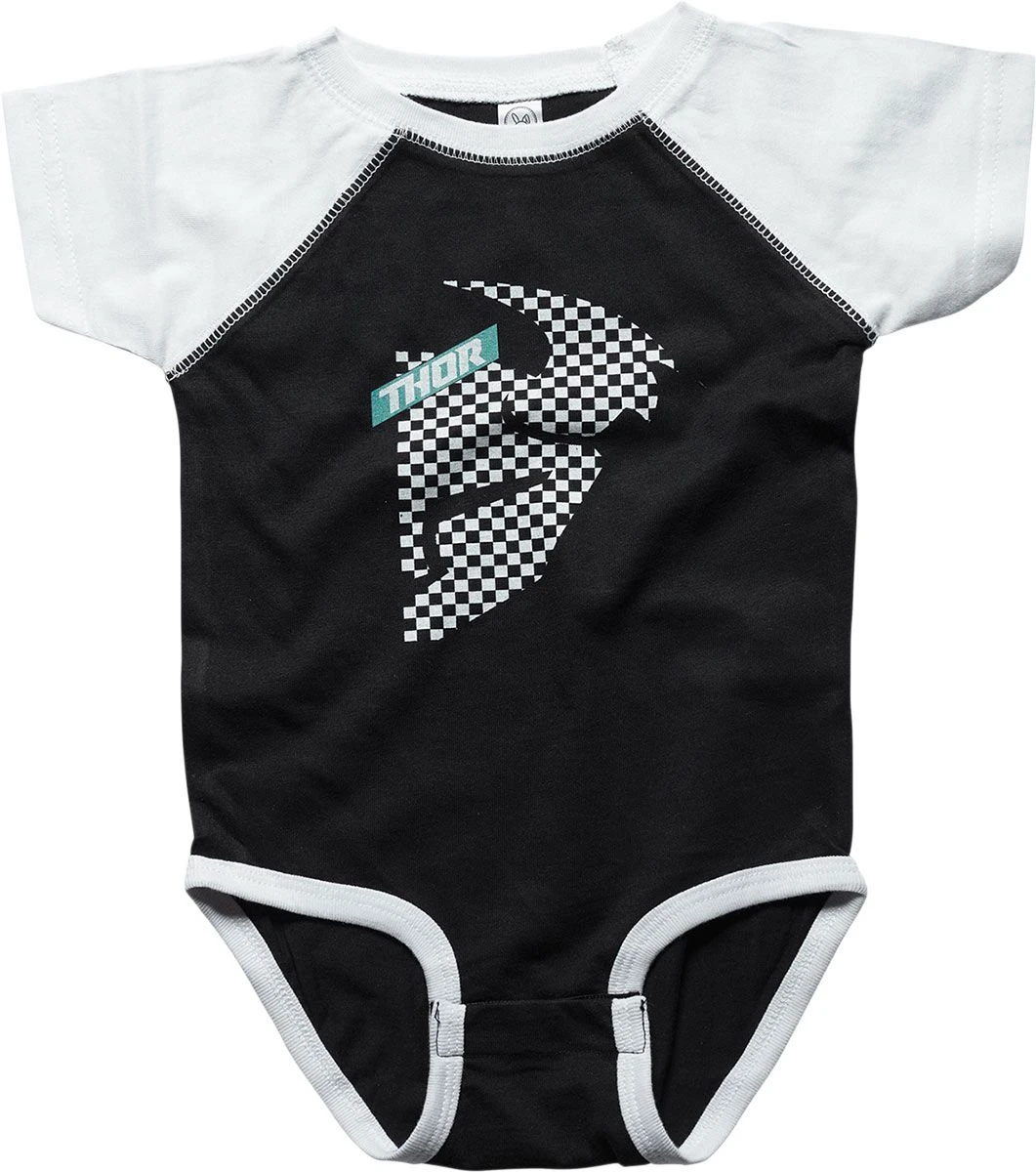Thor Headchecked Romper Black